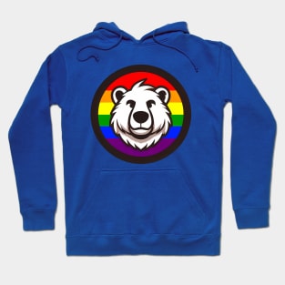 LGBTQ Pride Bear Anthro Furry Rainbow Logo Hoodie